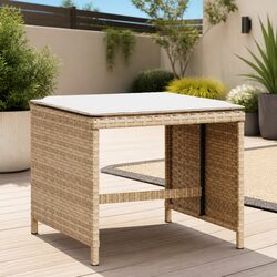 Specifications for Garden Stools with Cushions, 4 pcs, Beige