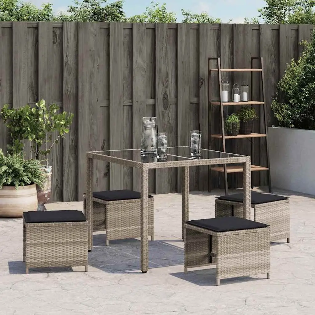 Garden Stools Outdoor Seating 4 Pieces Grey 41x41x36 cm