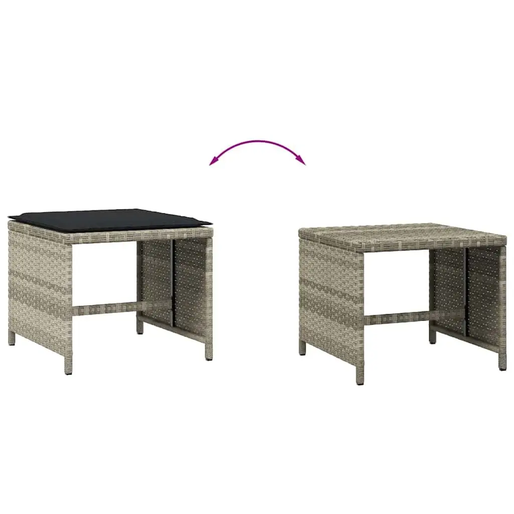 Garden Stools Outdoor Seating 4 Pieces Grey 41x41x36 cm