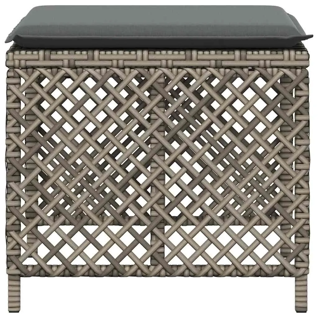 Garden Stools 4 Piece Set Outdoor Use Grey 41x41x36cm