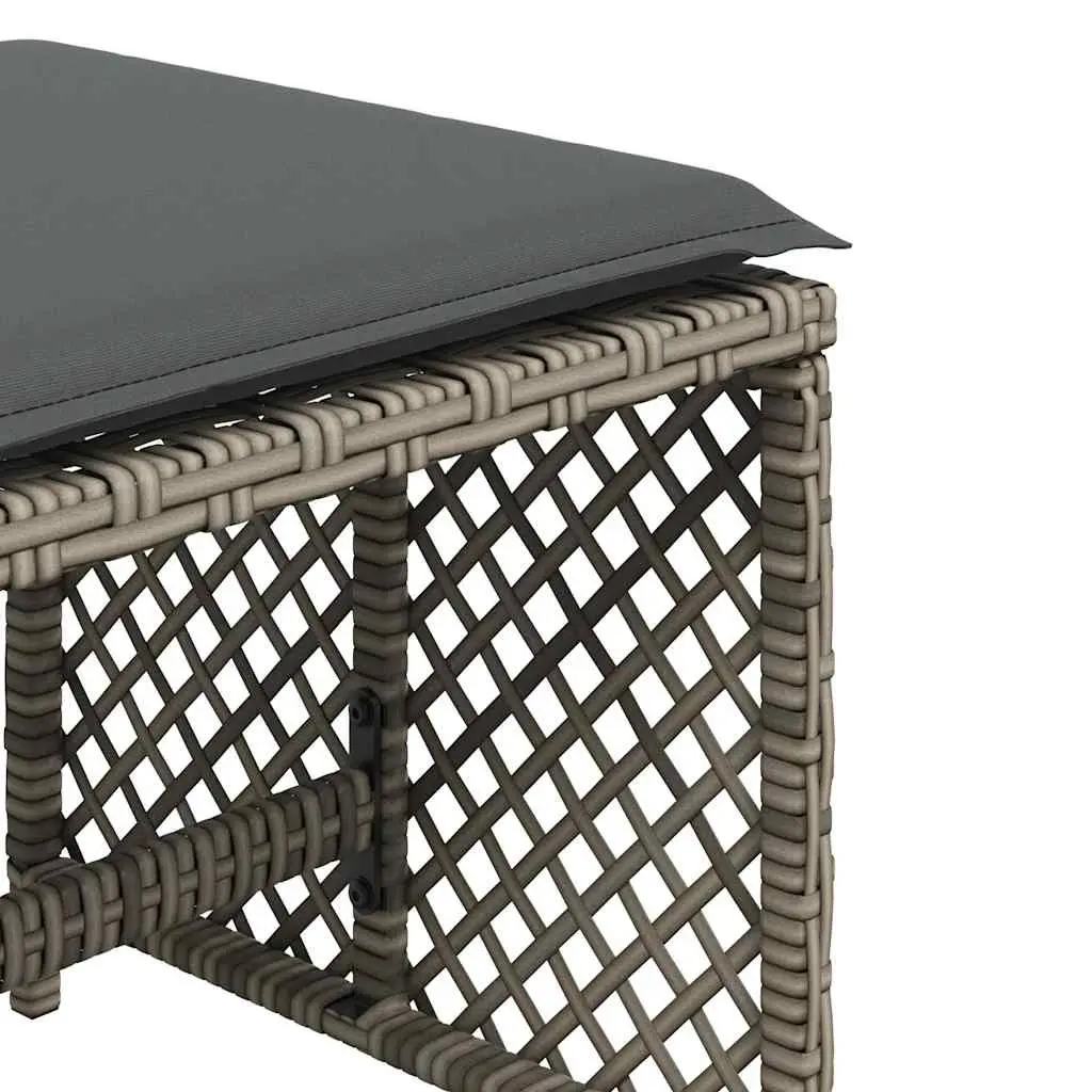 Garden Stools 4 Piece Set Outdoor Use Grey 41x41x36cm