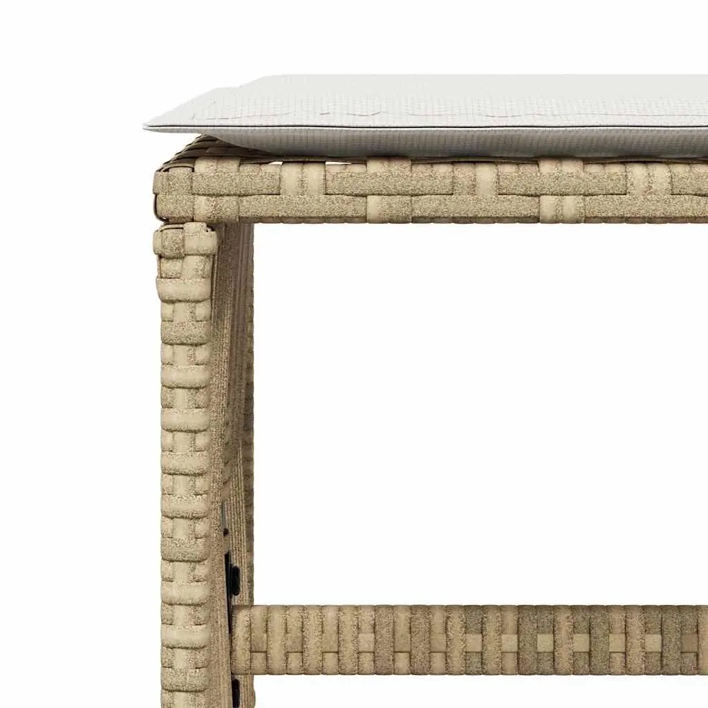 Garden Stools for Outdoor Use 4 Piece Beige Patio Furniture Set