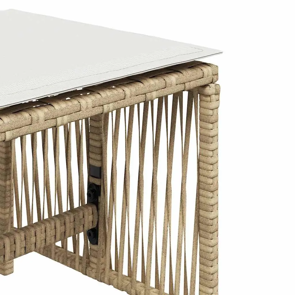 Garden Stools for Outdoor Use 4 Piece Beige Patio Furniture Set