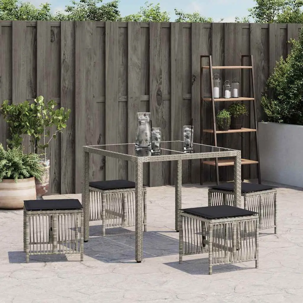 Garden Stools for Outdoor Use 41 x 41 x 36 cm Grey Set of 4