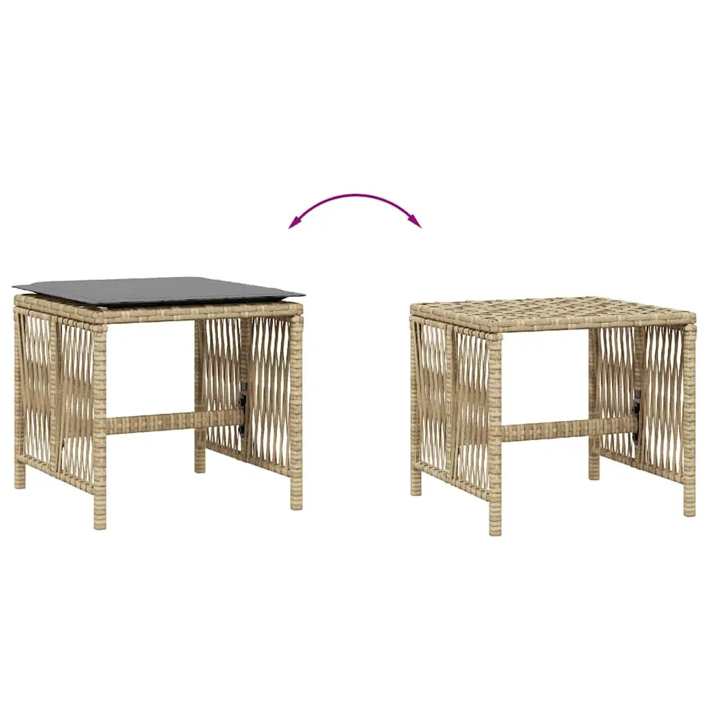 Garden Stools Set of 4 Outdoor Seating Patio Furniture Beige