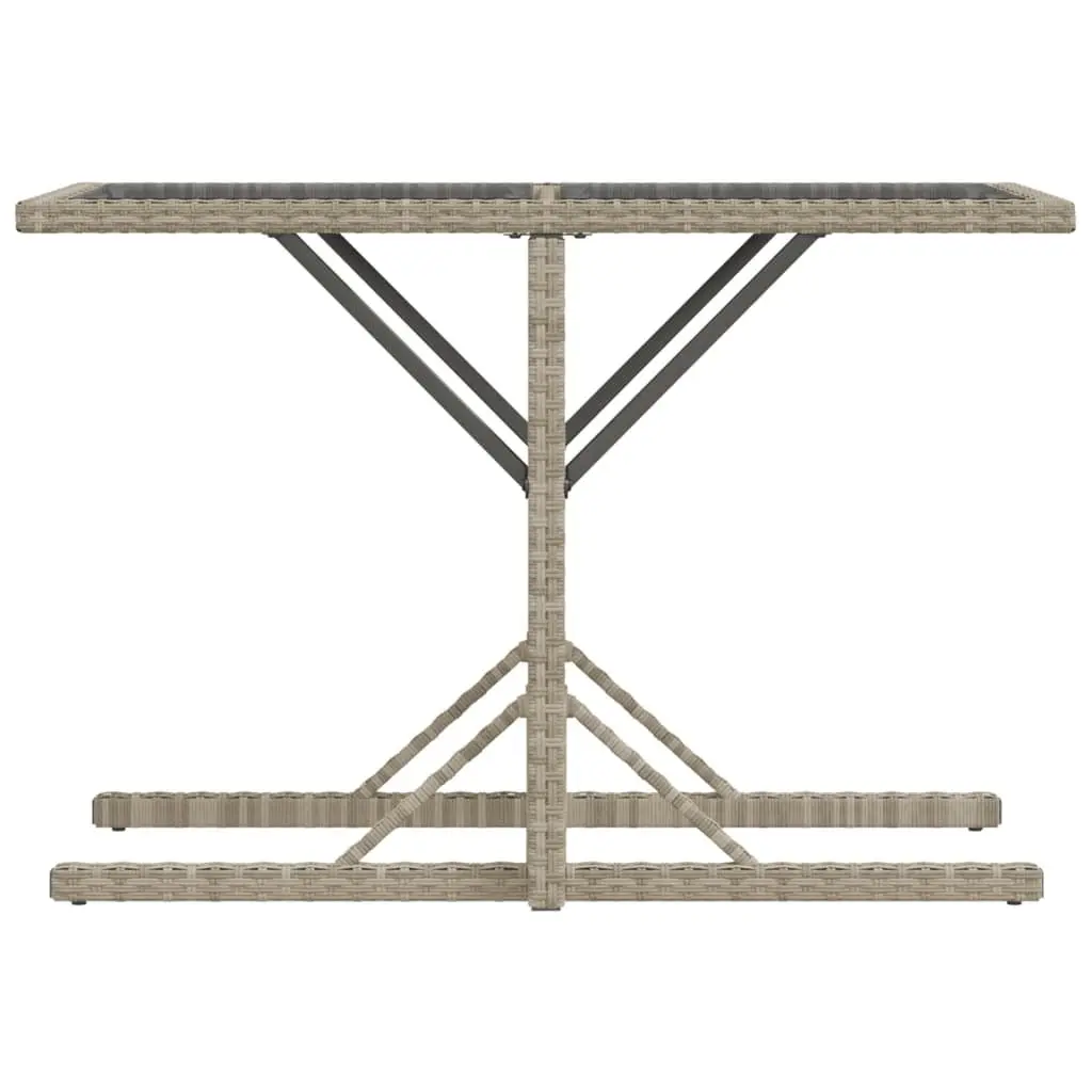 3 Piece Bistro Set for Garden Patio Grey Poly Rattan Chairs Table