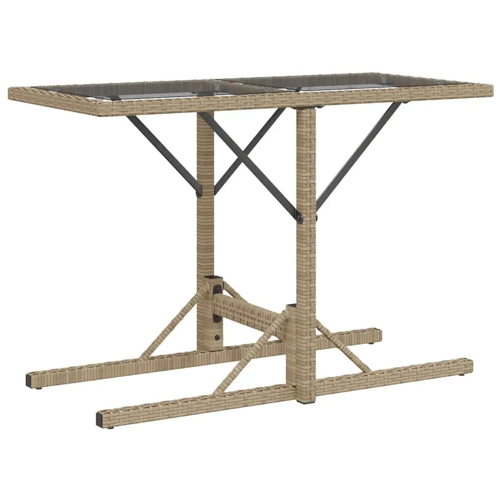 3 Piece Outdoor Bistro Set Garden Furniture Beige Poly Rattan Cushions Table