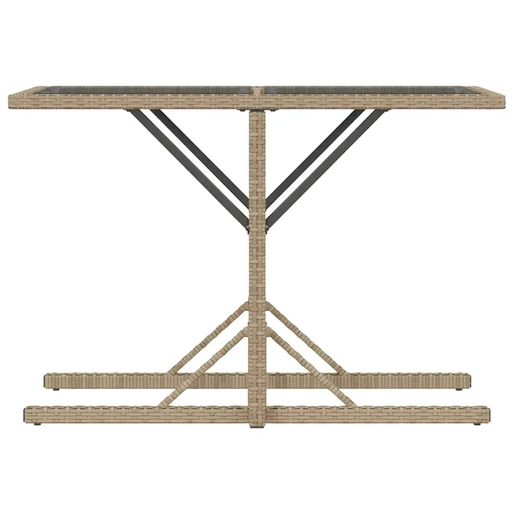 3 Piece Outdoor Bistro Set Garden Furniture Beige Poly Rattan Cushions Table