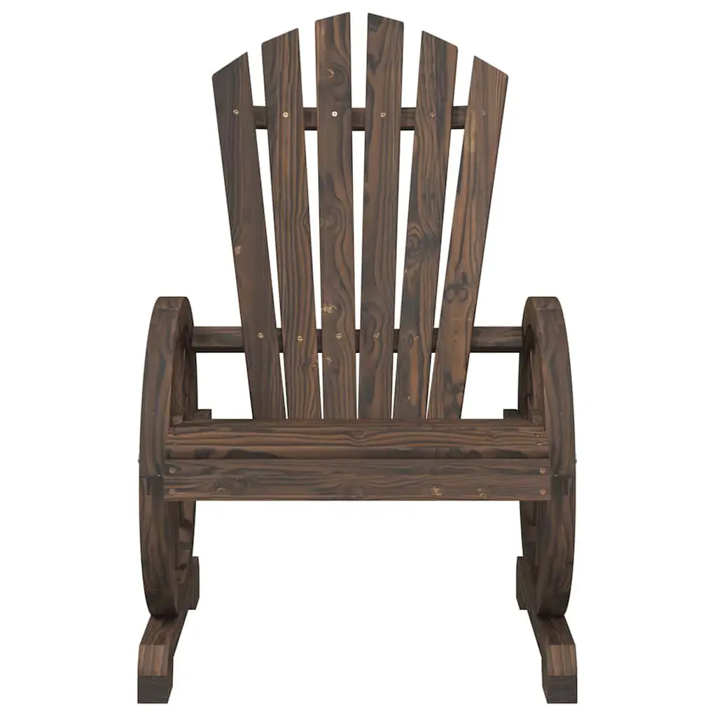Adirondack Chair Outdoor Solid Wood Fir Garden Lounge Seating Brown