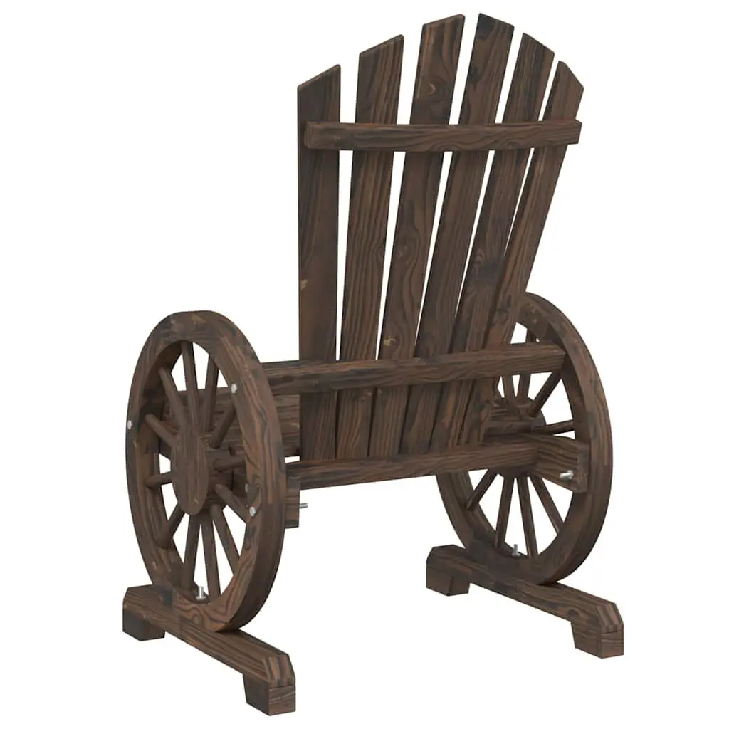 Adirondack Chair Outdoor Solid Wood Fir Garden Lounge Seating Brown