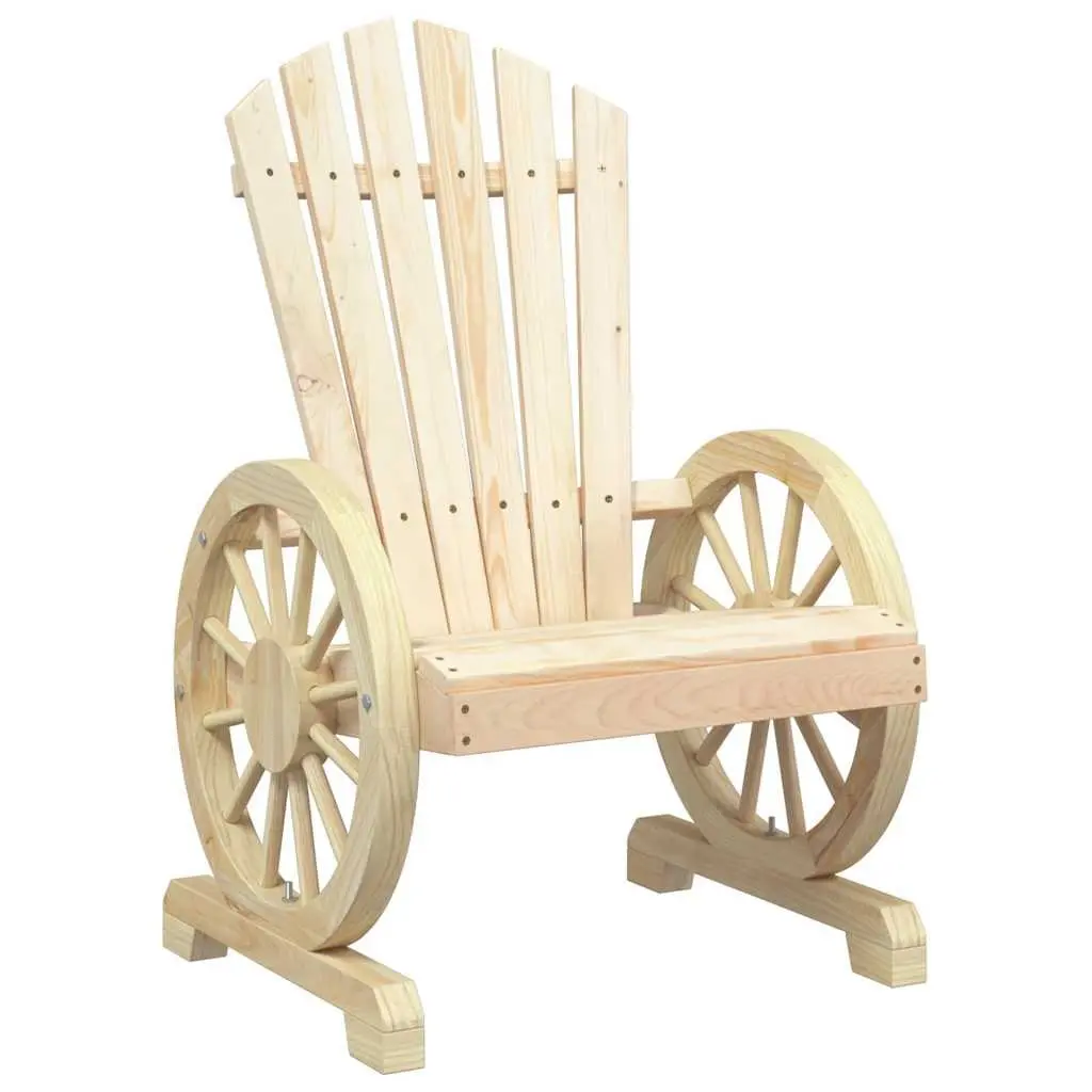 Adirondack Chairs Set of 2 Outdoor Solid Wood Garden Patio Seating