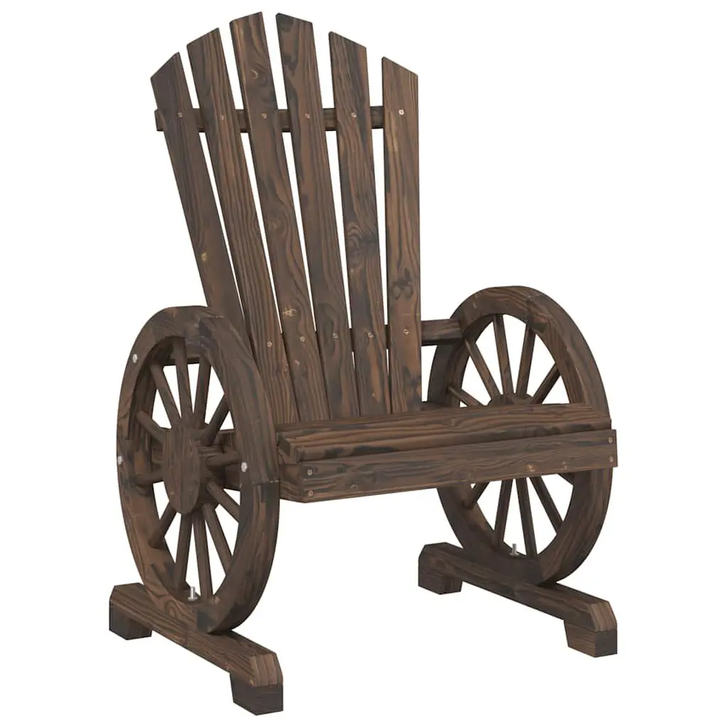 Adirondack Chairs Outdoor Garden Lounge Seating 2 pcs Brown Wood