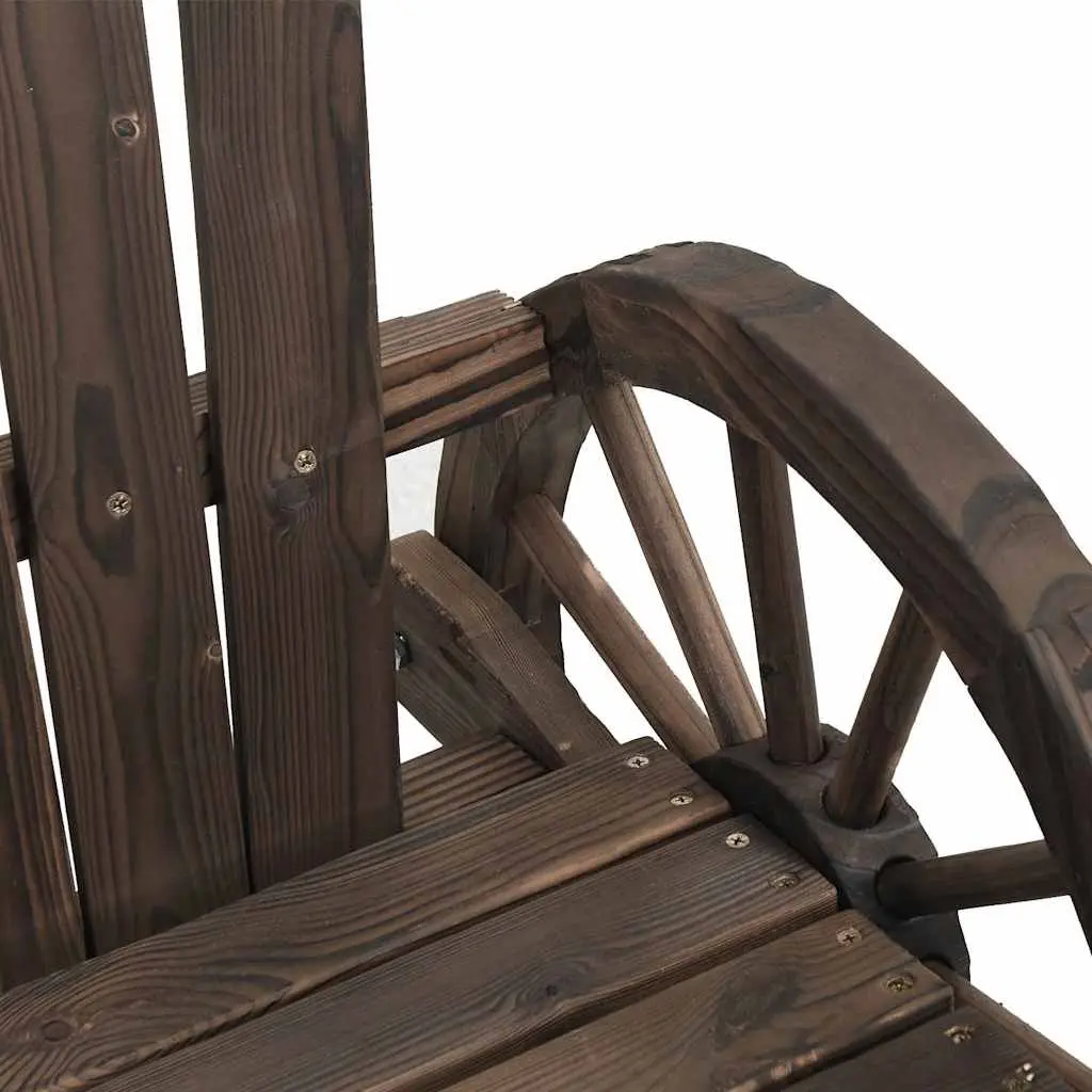 Adirondack Chairs Outdoor Garden Lounge Seating 2 pcs Brown Wood