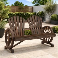 Adirondack Chair 2-Seater Solid Fir Wood - Specs Inside