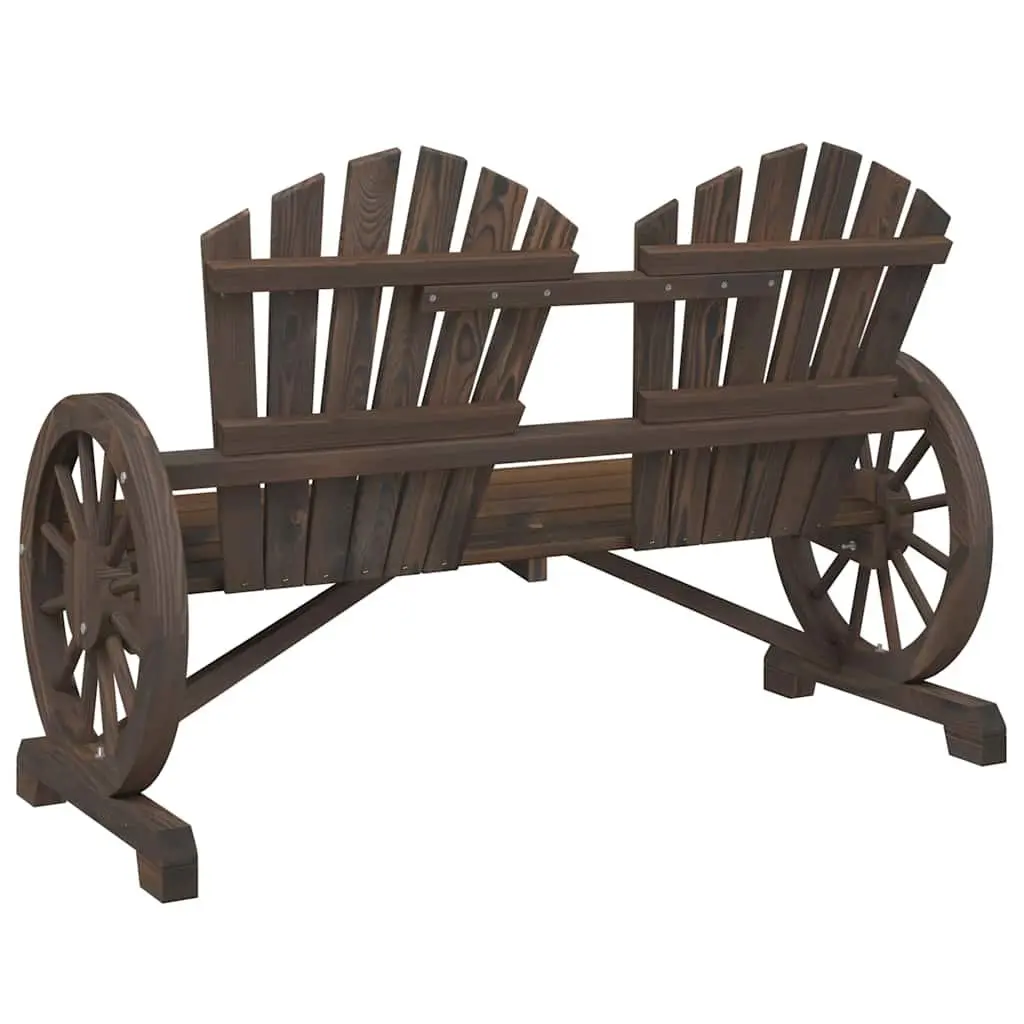 Outdoor Sectional Seating 2-Seater Adirondack Chair Solid Fir Wood Garden Lounge