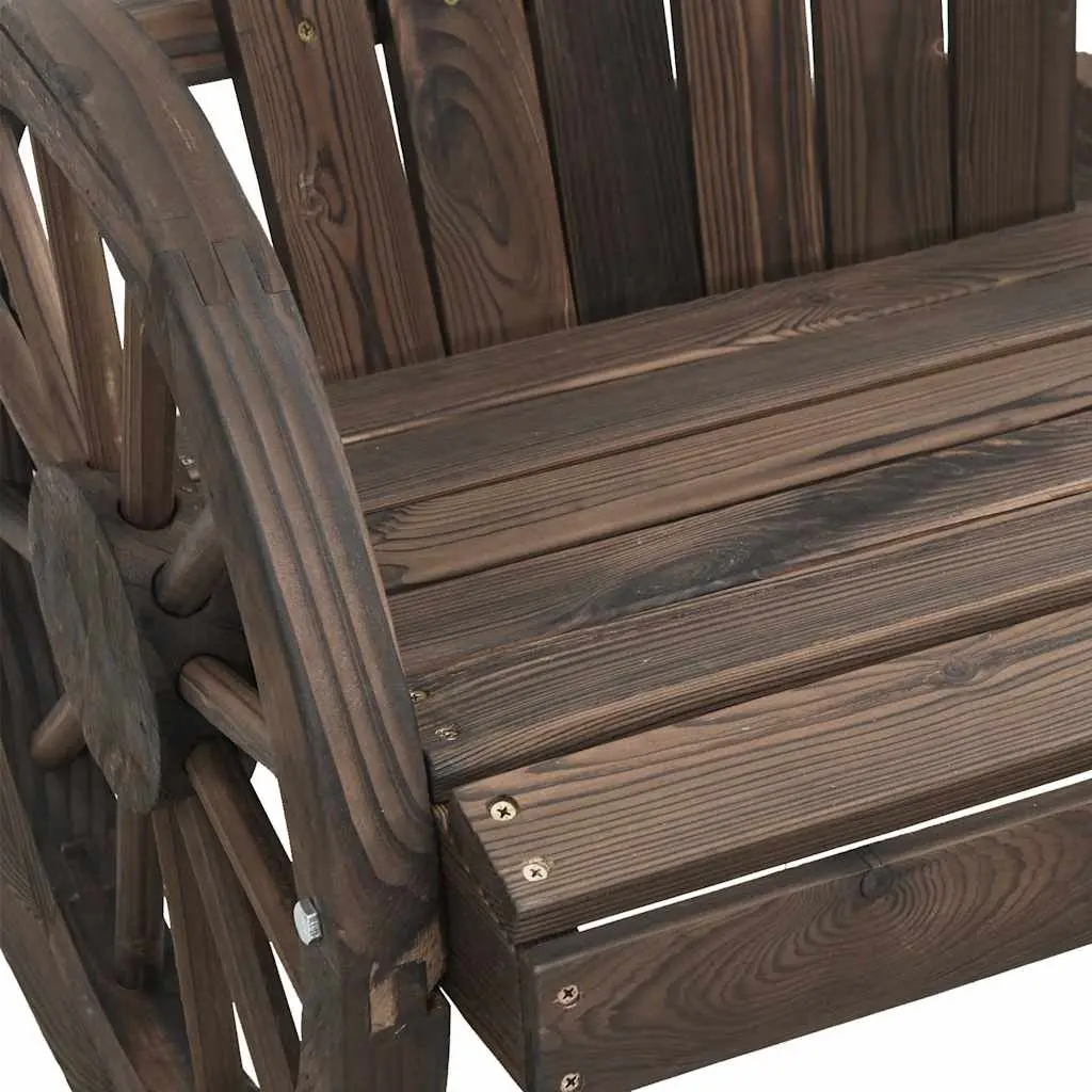 Outdoor Sectional Seating 2-Seater Adirondack Chair Solid Fir Wood Garden Lounge