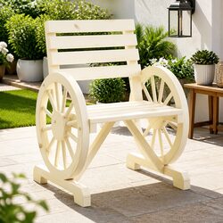 Outdoor Garden Chairs 2 pcs Solid Wood Fir Brown Patio Seating Armrest Backrest