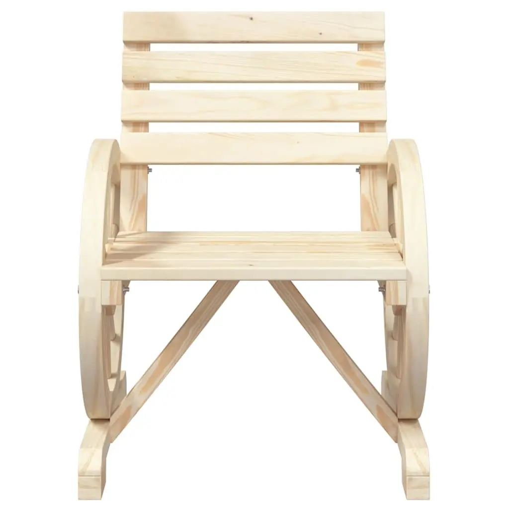 Outdoor Garden Chairs 2 pcs Solid Wood Fir Brown Patio Seating Armrest Backrest