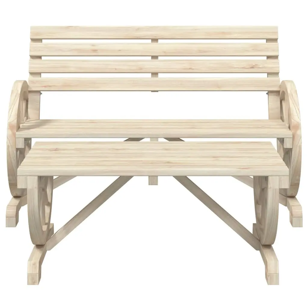 2 Piece Garden Lounge Set Outdoor Patio Furniture Solid Fir Wood Sofa and Coffee Table
