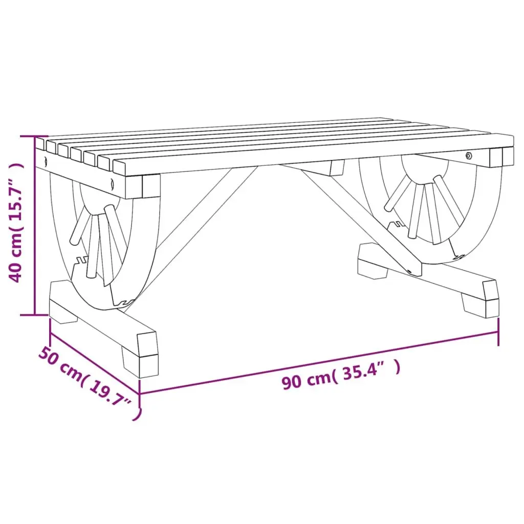 Solid Fir Garden Coffee Table