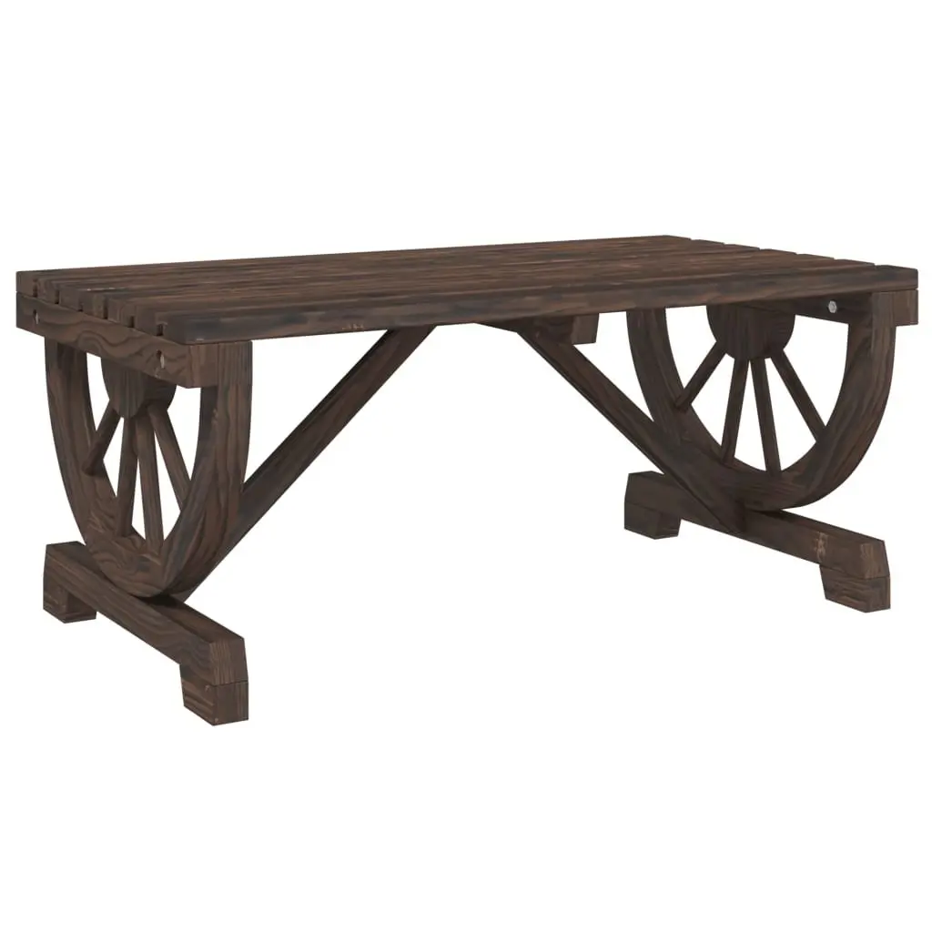 Garden Coffee Table Outdoor Use Solid Wood Fir Brown 90 x 50 x 40 cm