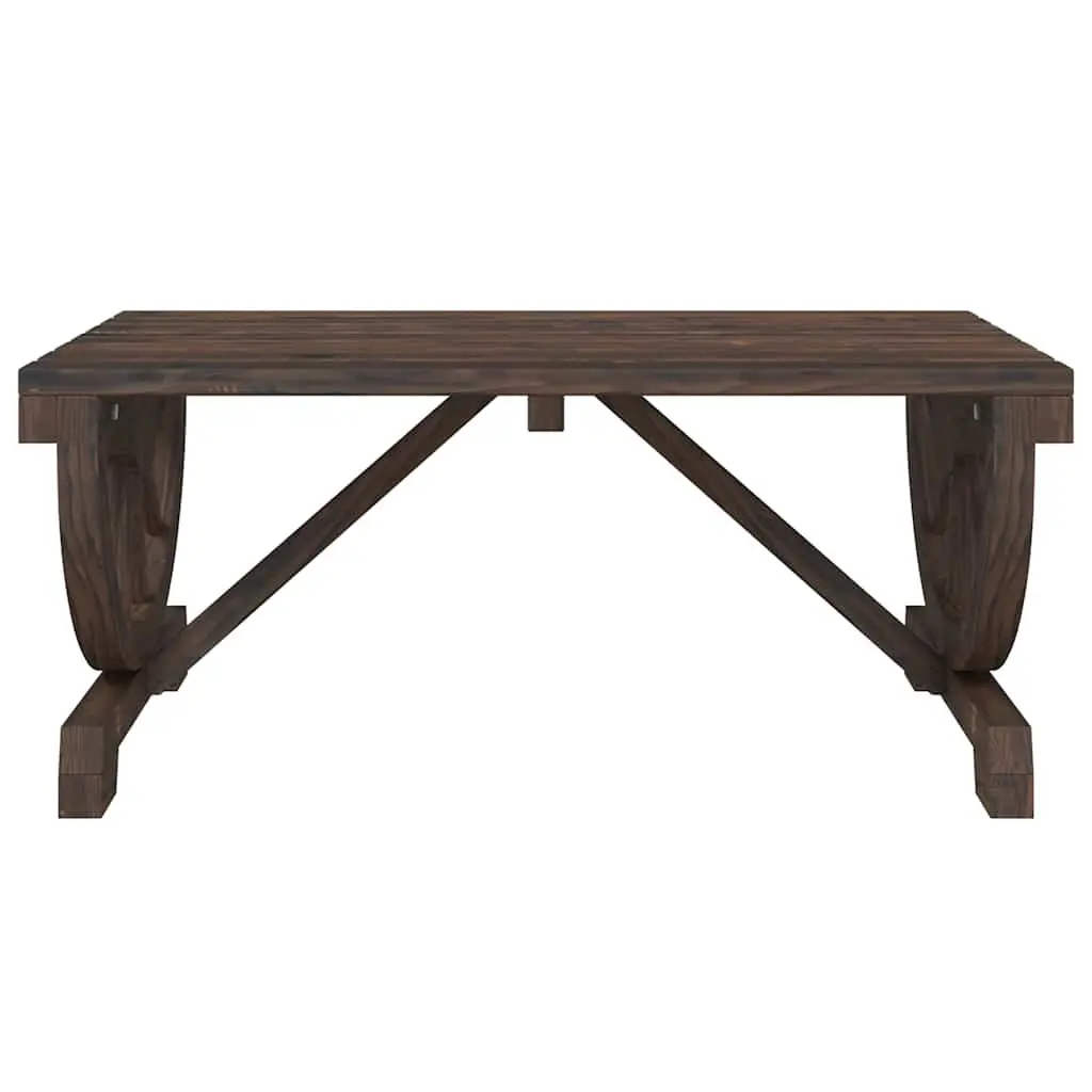 Garden Coffee Table Outdoor Use Solid Wood Fir Brown 90 x 50 x 40 cm
