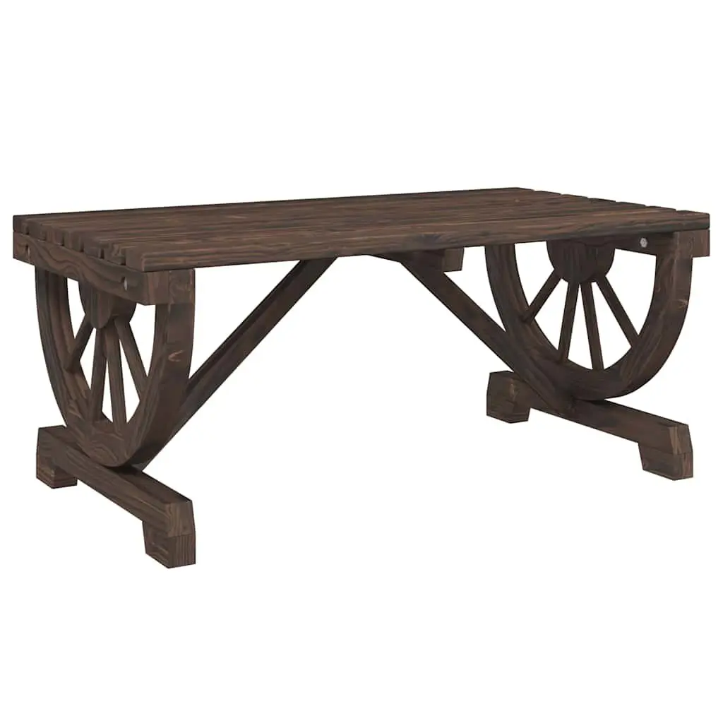 Garden Coffee Table Outdoor Use Solid Wood Fir Brown 90 x 50 x 40 cm