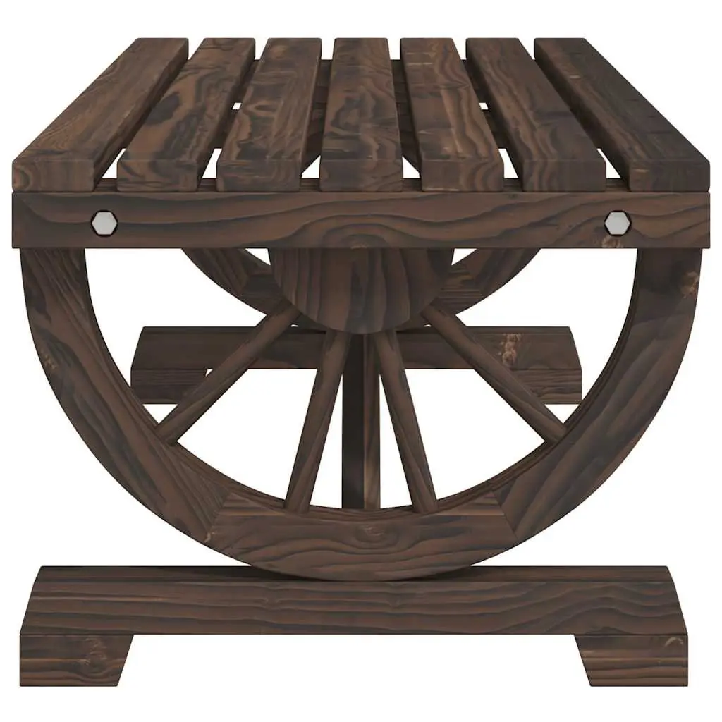 Garden Coffee Table Outdoor Use Solid Wood Fir Brown 90 x 50 x 40 cm