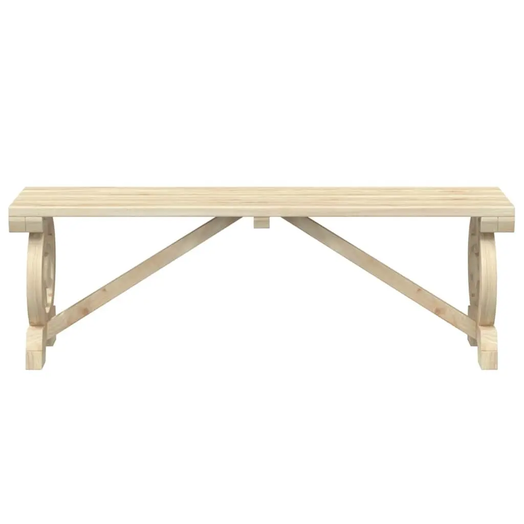 Garden Bench Outdoor Seating 115cm Brown Wooden Patio Furniture