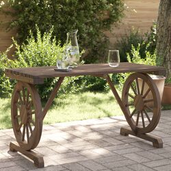 Garden Table Dimensions: 115x55x65 cm, Solid Fir Wood