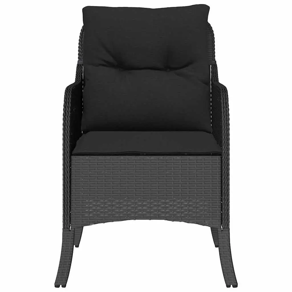 Garden Chairs Outdoor Seating 2 pcs Black
