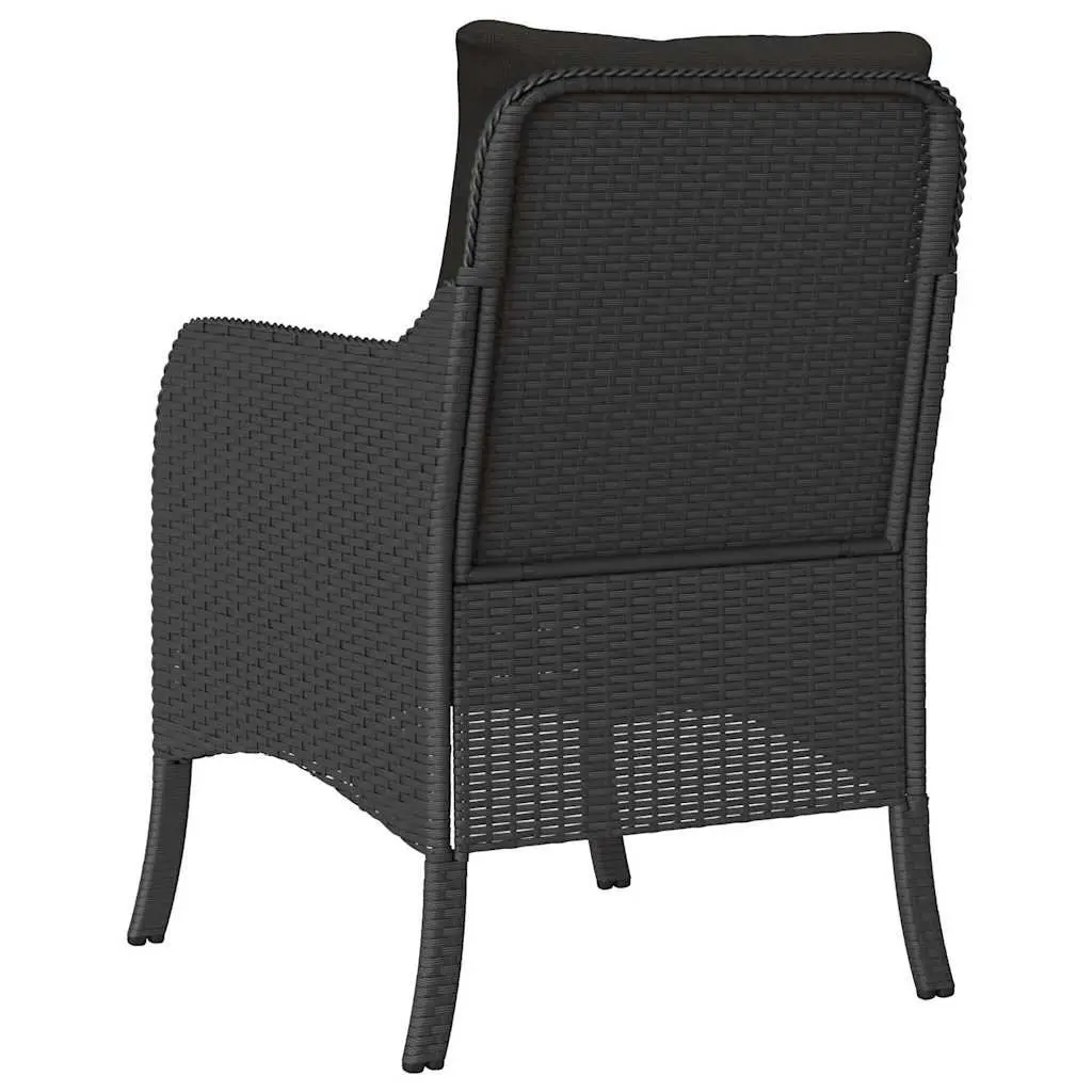 Garden Chairs Outdoor Seating 2 pcs Black