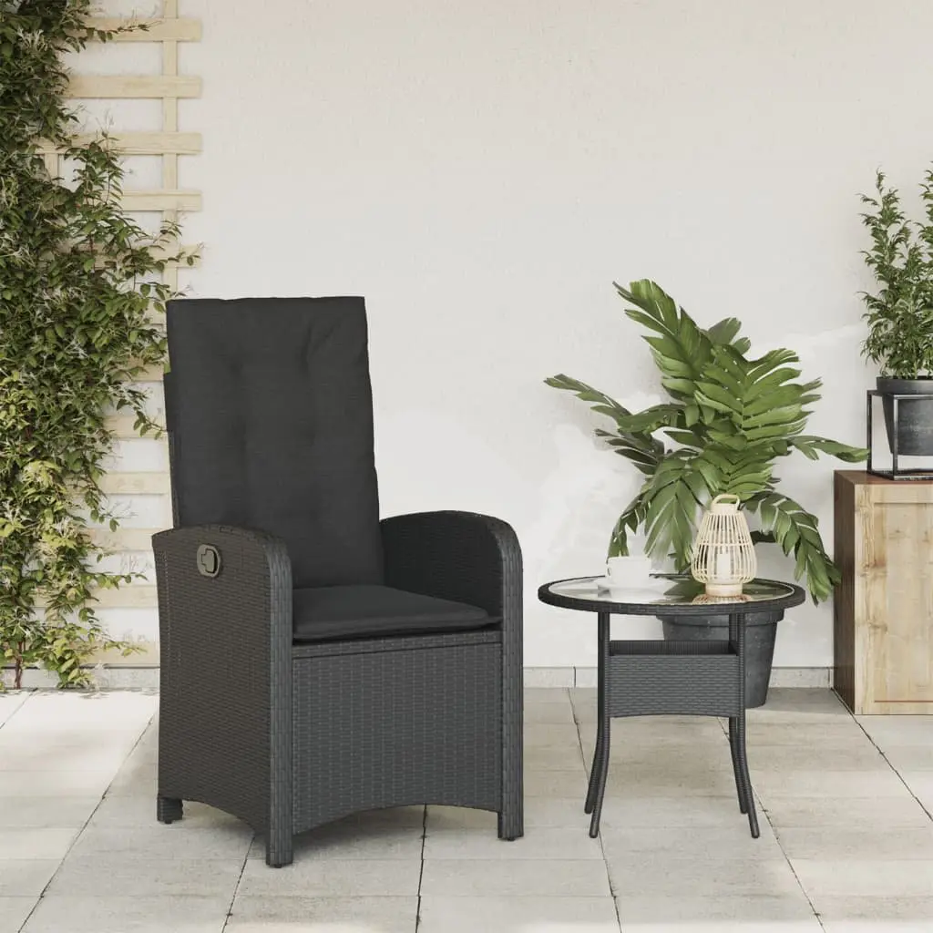 Reclining Garden Chair with Adjustable Backrest and Cushions