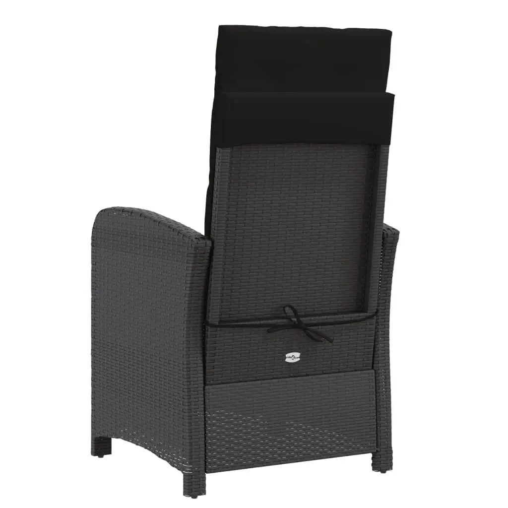 Reclining Garden Chair with Adjustable Backrest and Cushions