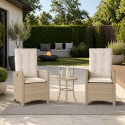 Dimensions and Features of Outdoor Reclining Garden Chairs Set