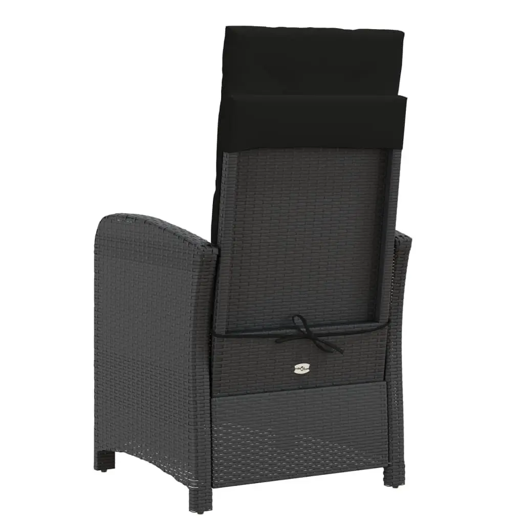 3 Piece Bistro Set for Outdoor Garden Black