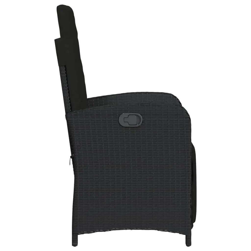 3 Piece Bistro Set for Outdoor Garden Black
