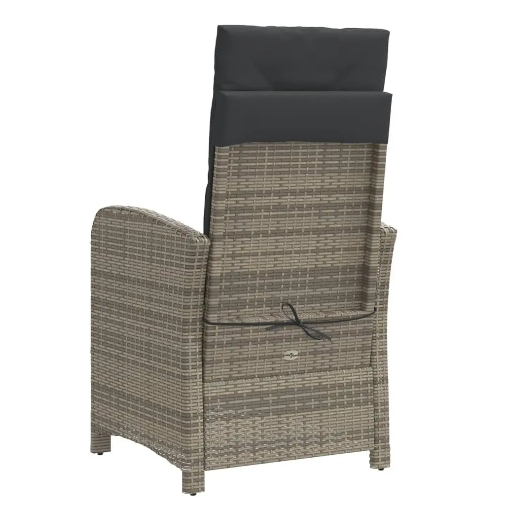 Grey Reclining Garden Chair
