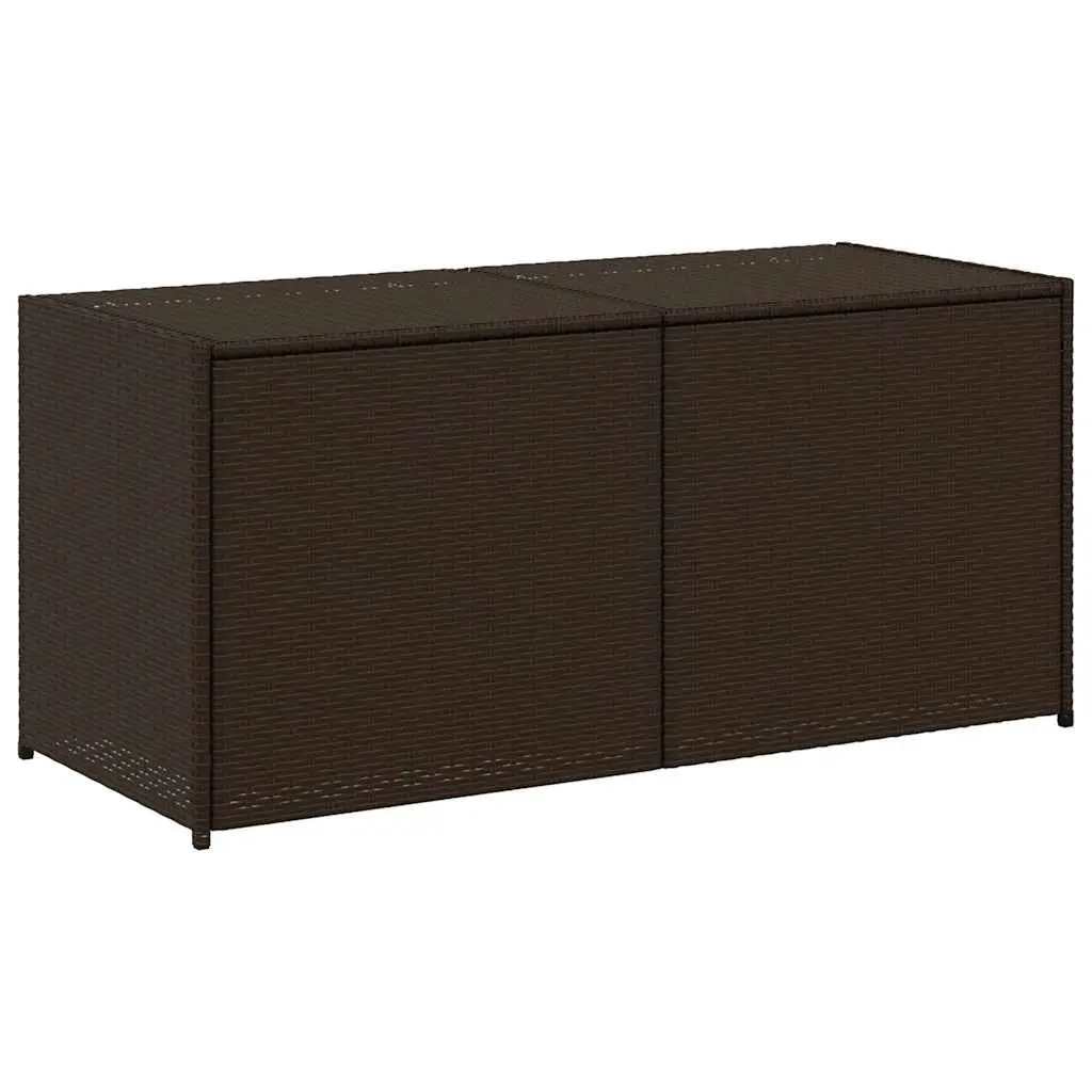 Garden Storage Box Brown 283L Outdoor Patio Furniture Rattan Deck Container