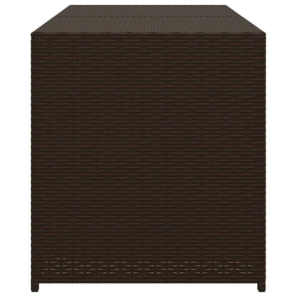 Garden Storage Box Brown 283L Outdoor Patio Furniture Rattan Deck Container
