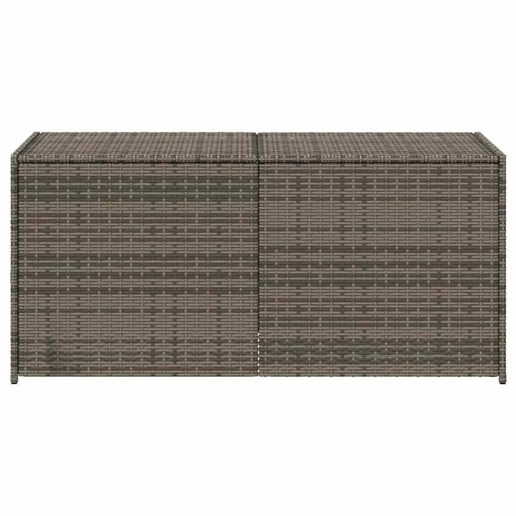 Garden Storage Box Outdoor Grey 283L Poly Rattan Patio Furniture