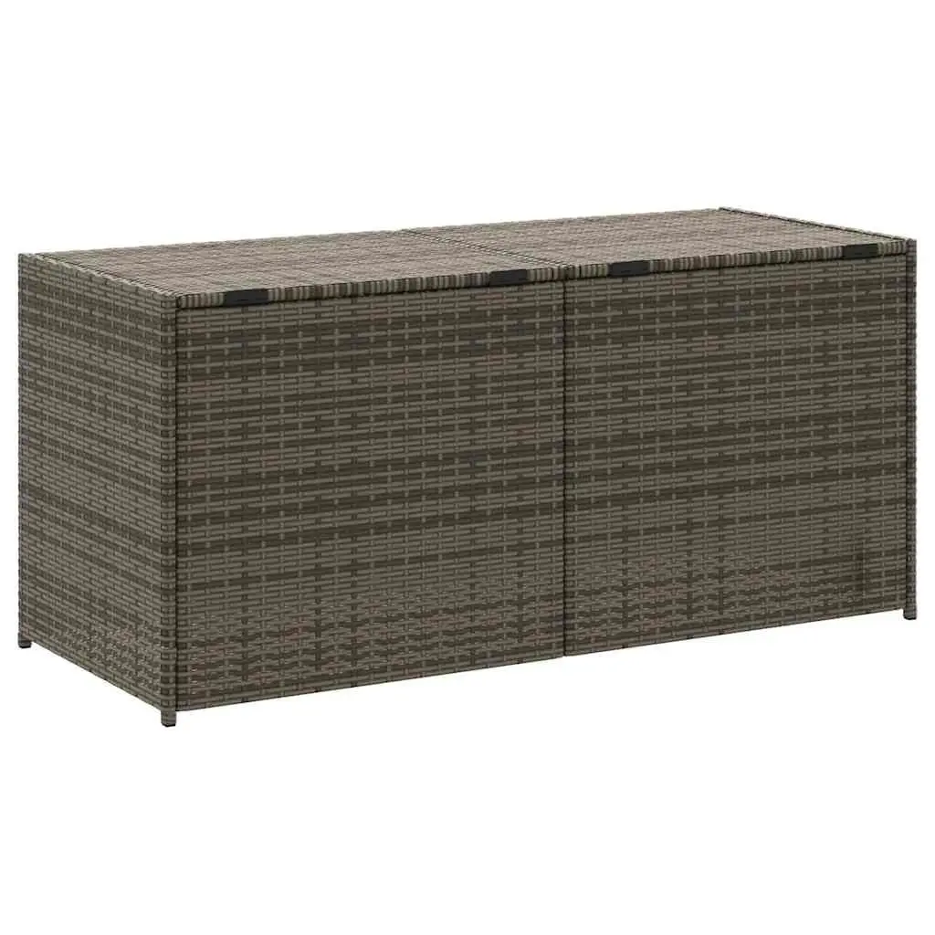 Garden Storage Box Outdoor Grey 283L Poly Rattan Patio Furniture