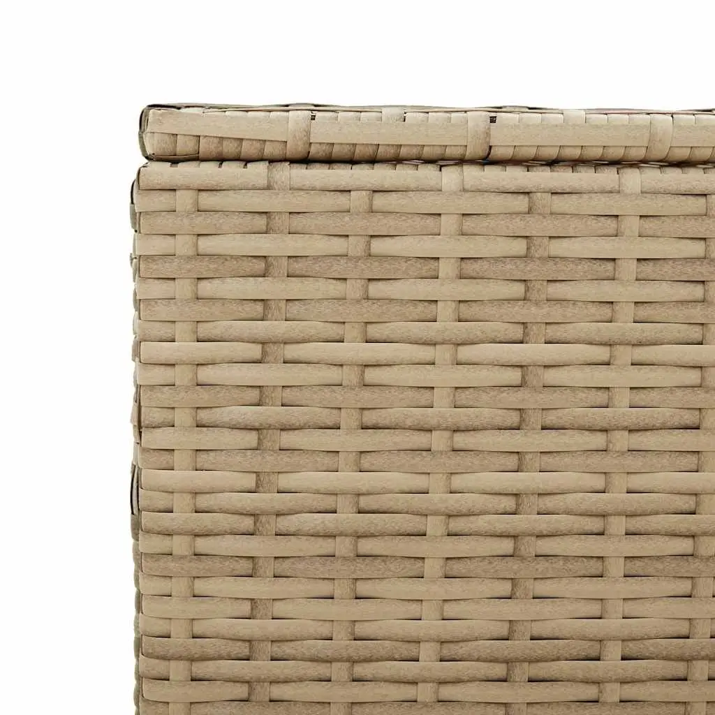 Garden Storage Box 469L Beige PE Rattan Construction