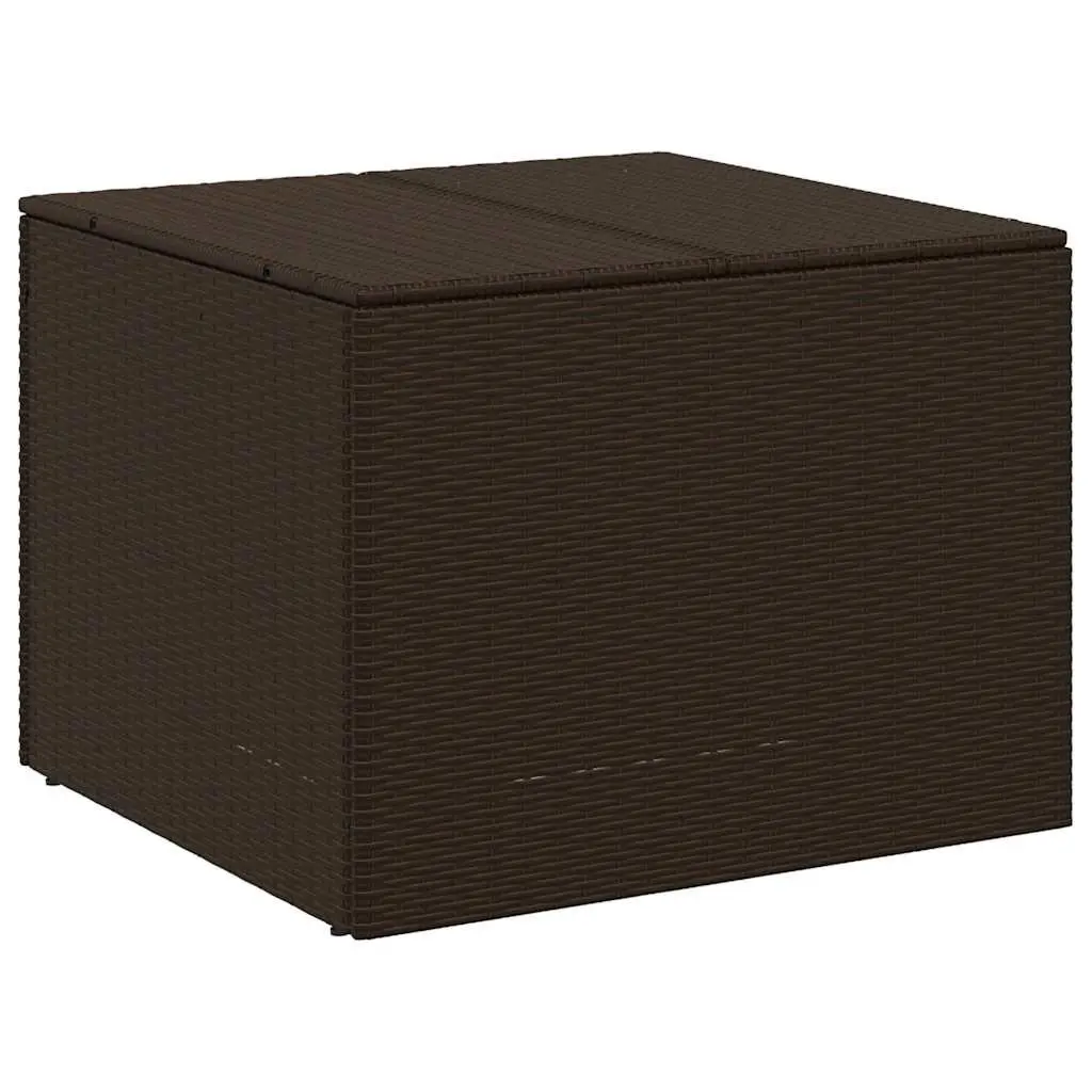 Garden Storage Box Brown 291L Outdoor Patio Furniture Poly Rattan Deck Container