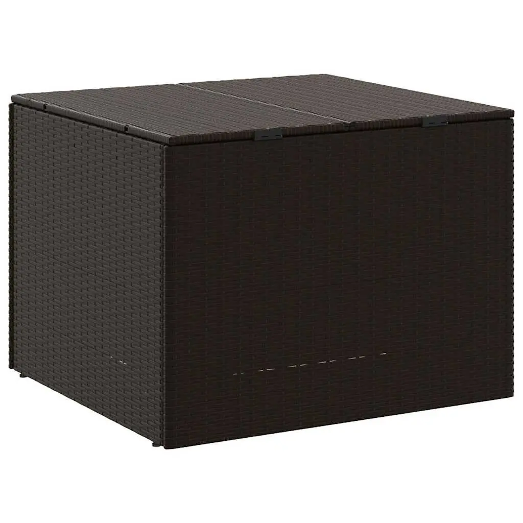 Garden Storage Box Brown 291L Outdoor Patio Furniture Poly Rattan Deck Container