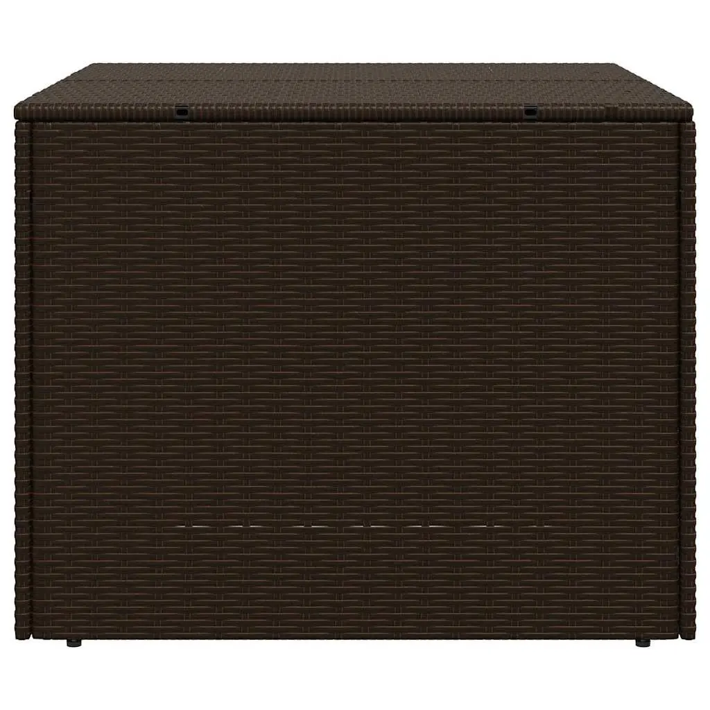 Garden Storage Box Brown 291L Outdoor Patio Furniture Poly Rattan Deck Container