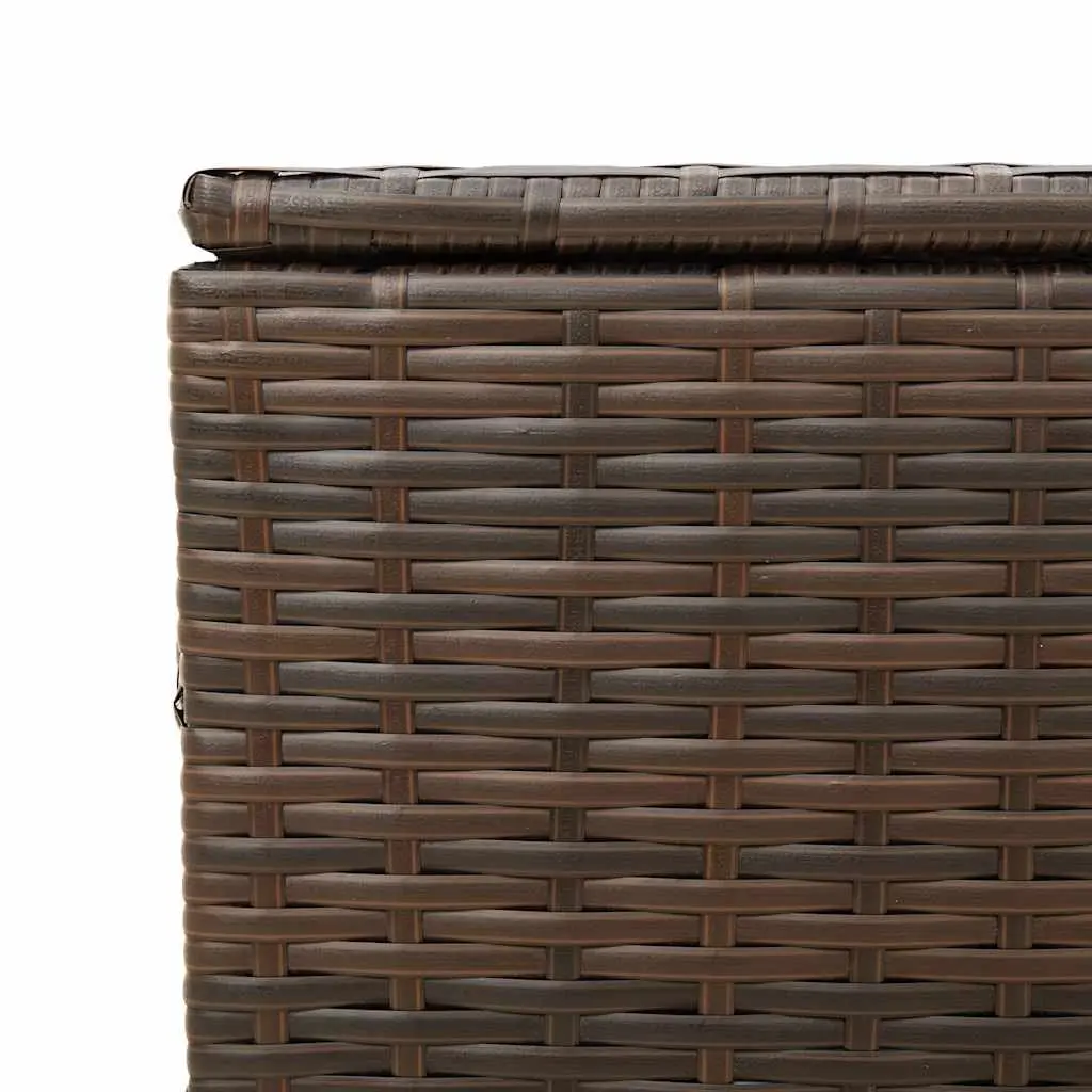 Garden Storage Box Brown 291L Outdoor Patio Furniture Poly Rattan Deck Container