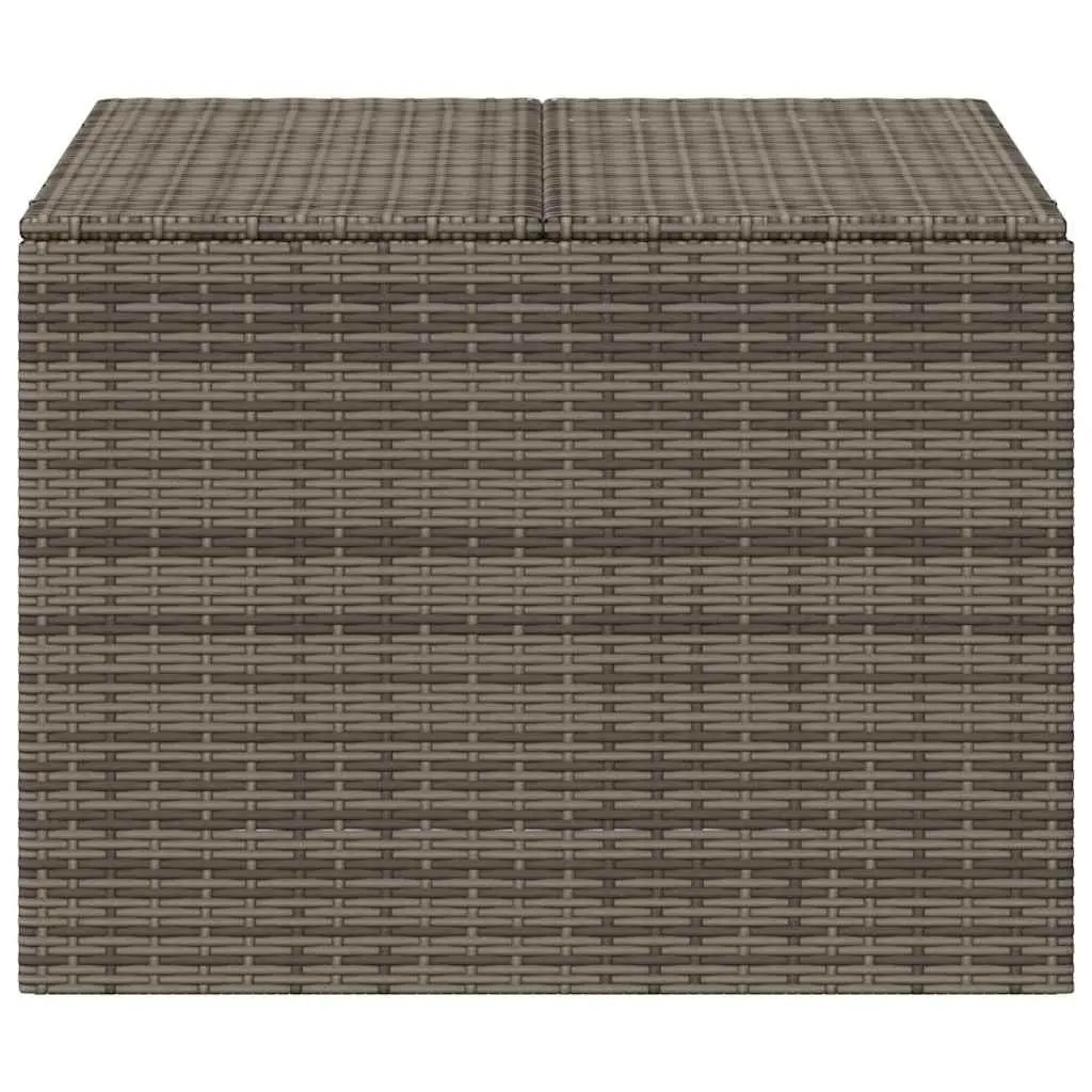 Garden Storage Box Outdoor Grey 291L Poly Rattan with Water-Resistant Bag