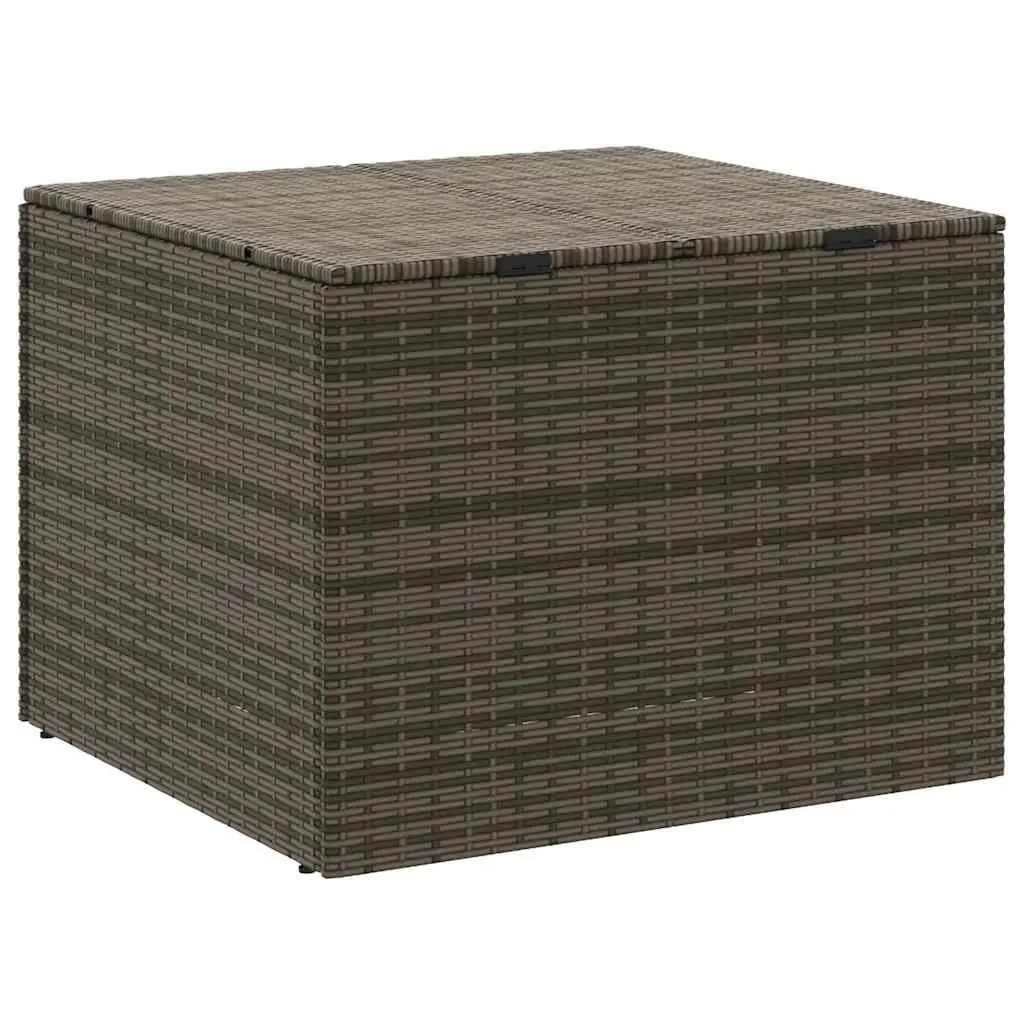Garden Storage Box Outdoor Grey 291L Poly Rattan with Water-Resistant Bag