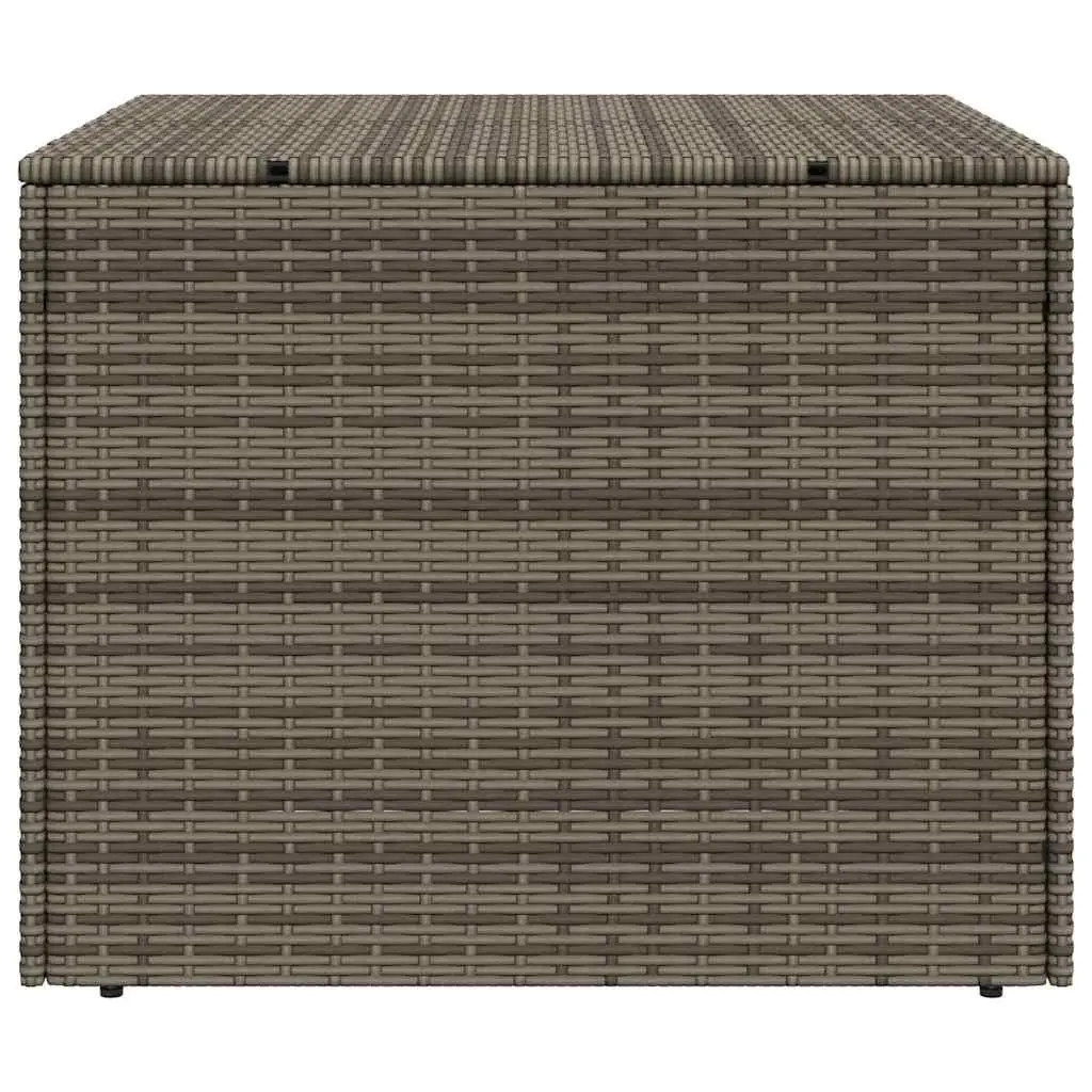 Garden Storage Box Outdoor Grey 291L Poly Rattan with Water-Resistant Bag